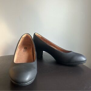Shoes For Crews Black Olivia Slip-on Small Heel Pump Shoes